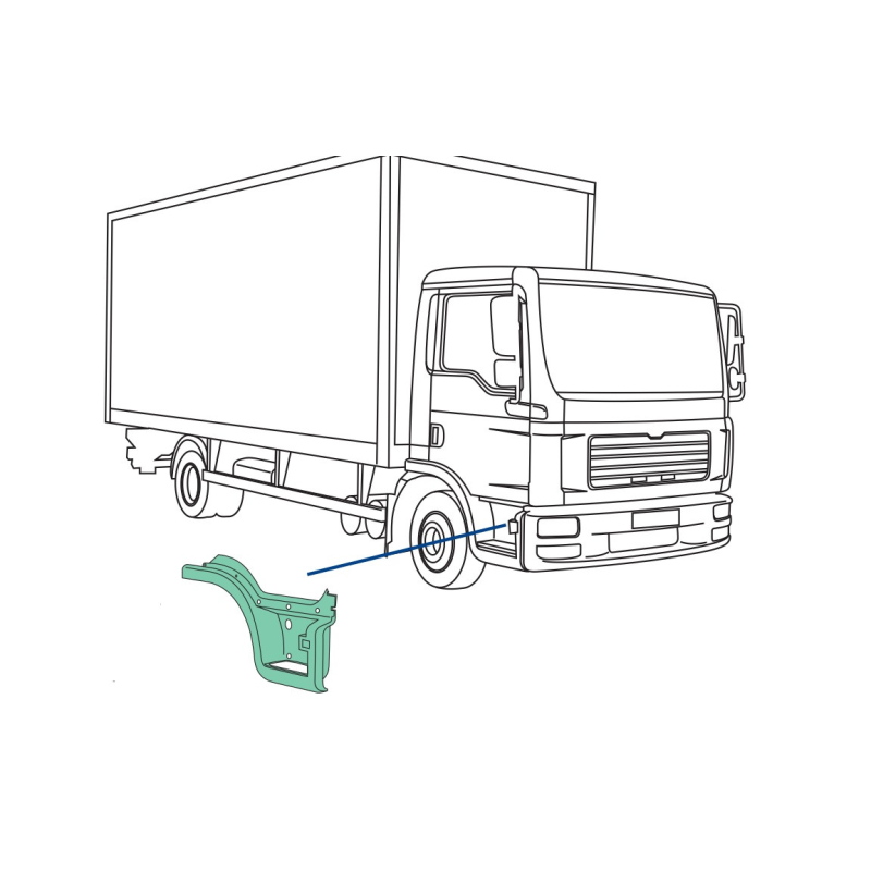 Сходинка кабіни MAN TGL/TGM права /81615100810 Сходинка кабіни MAN TGL/TGM права /81615100810