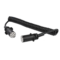 Кабель електричний спіральний тип S 24V 7 Pin TRUCKLIGHT вилка пластикова (тато)